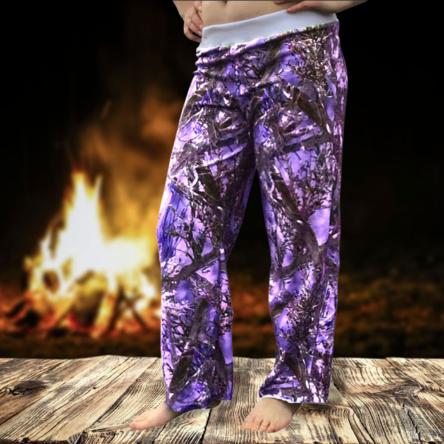 Camouflage Casual Women Lounge Pant Purple - Main Image