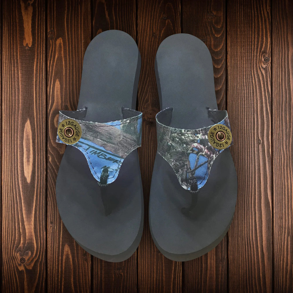 Camouflage Flip Flops-True Timber Blue