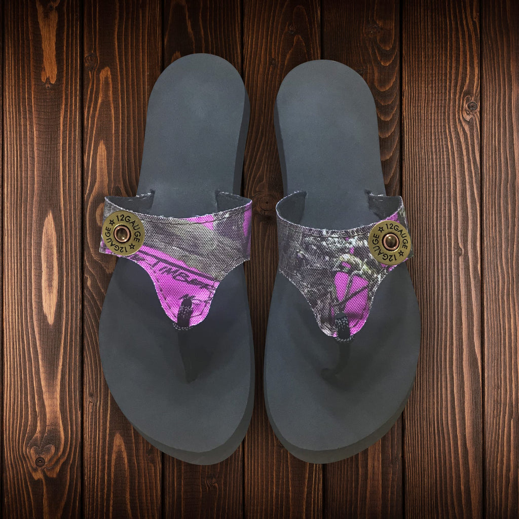 Camouflage Flip Flops-True Timber Pink